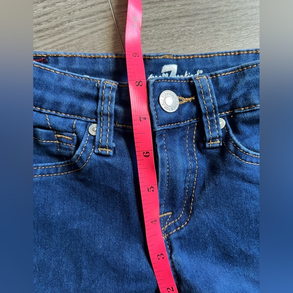 7 FOR ALL MANKIND Girls Kids Medium Wash Stretch Denim The Skinny Jeans Size 7 - Picture 12 of 12
